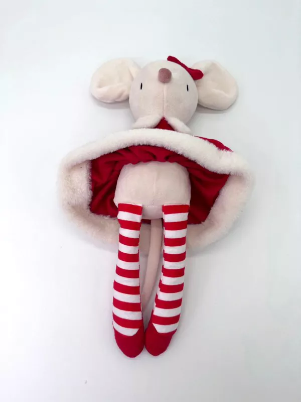 Long Legged Red Dress Mouse Christmas Plush Toy